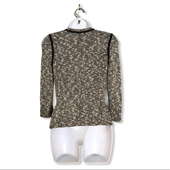 Ann Taylor | Detailed Chic Tweed Zip-Down Cardigan - Picture 7 of 8